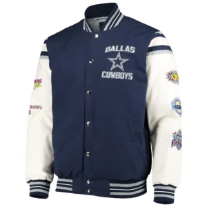 Dallas cowboys victory formation commemorative full snap varsity jacket 1 1