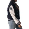 Dallas cowboys womens sailor full snap hooded varsity jacket navy white 2 1