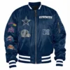 Dallas cowboys x new era ma 1 bomber navy varsity jacket