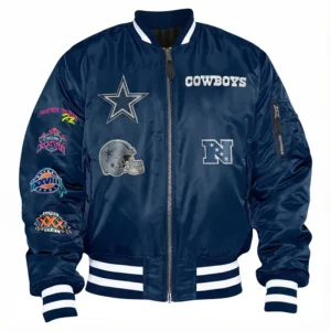Dallas cowboys x new era ma 1 bomber navy varsity jacket