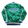 Dallas mavericks 1980s green satin jacket