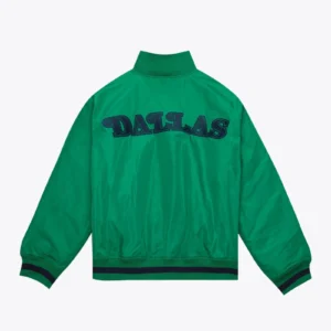 Dallas mavericks full zip green bomber jacket