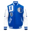 Dallas mavericks mashup wool leather varsity jacket bluewhite 1 1