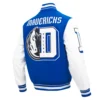 Dallas mavericks mashup wool leather varsity jacket bluewhite 5 1