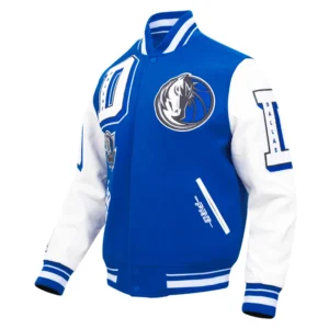 Dallas mavericks mashup wool leather varsity jacket bluewhite 7 1