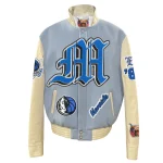 Dallas Mavericks Old English Wool/Leather Jacket