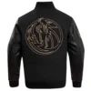 Dallas mavericks pro standard black and gold varsity jacket 4