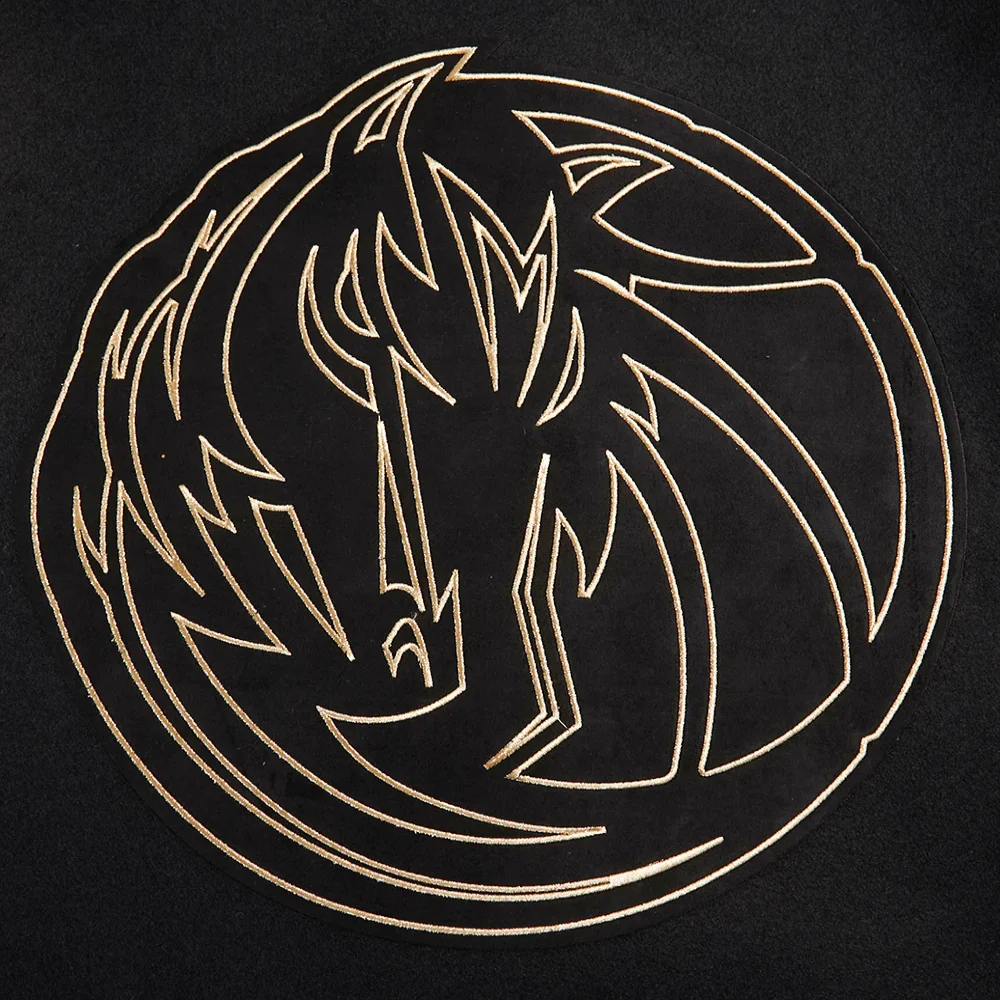 Dallas mavericks pro standard black and gold varsity jacket 5