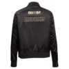 Dallas mavericks pro standard black glam satin varsity jacket 4