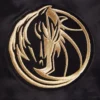 Dallas mavericks pro standard black glam satin varsity jacket 5