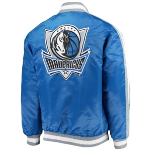 Dallas mavericks the offensive satin varsity jacket blue 2