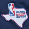 Dallas mavericks vintage logo navy satin bomber jacket