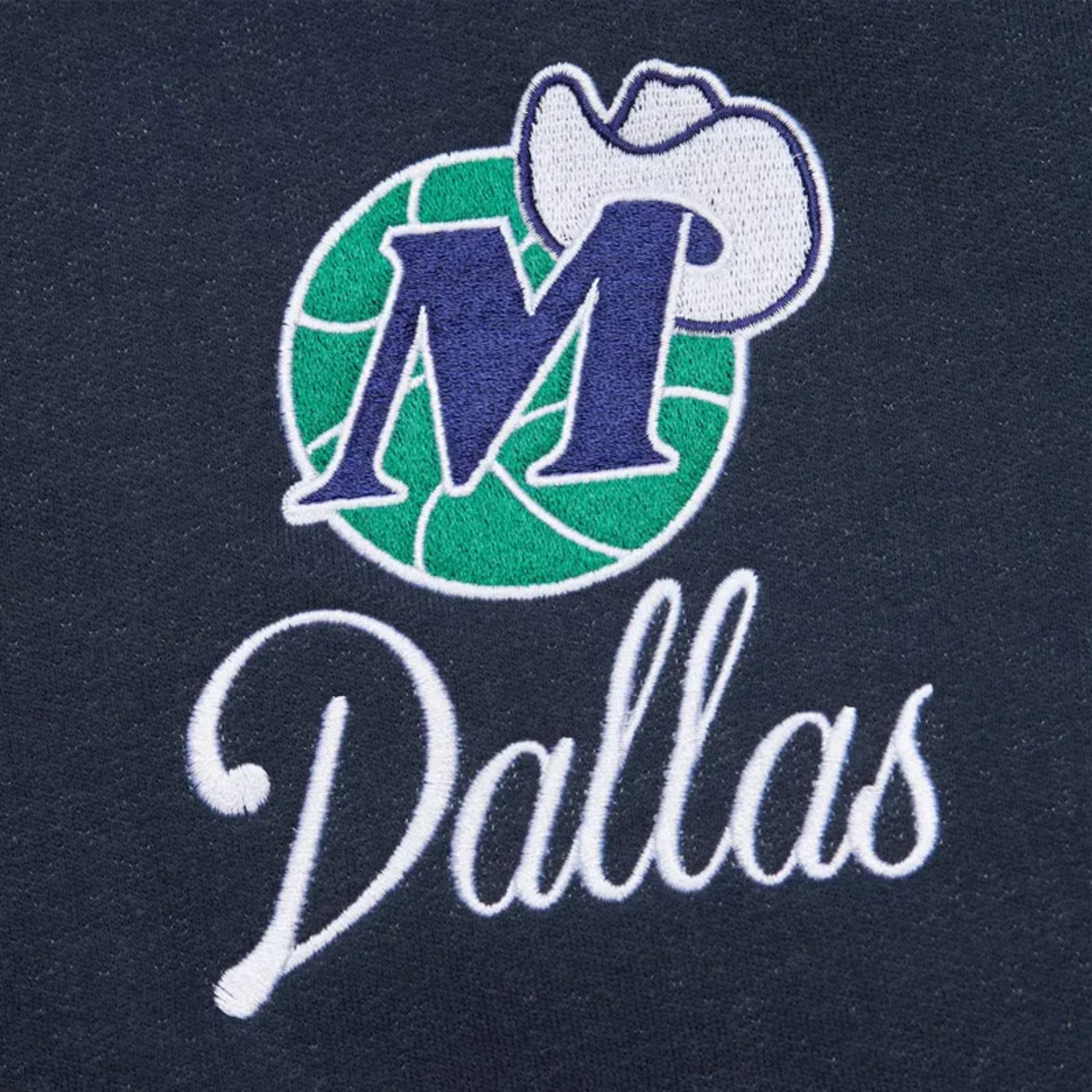 Dallas mavericks washed navy varsity jacket