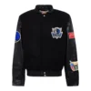 Dallas mavericks wool leather varsity jacket black 1
