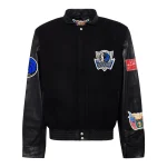 Dallas Mavericks Wool/Leather Black Varsity Jacket