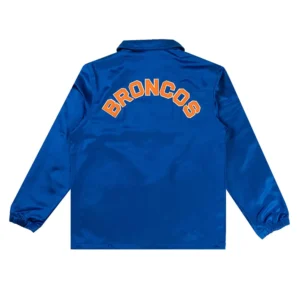 Denver broncos blue satin windbreaker