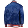 Denver broncos captain satin varsity jacket blue 3