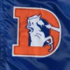 Denver broncos captain satin varsity jacket blue 4