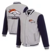 Denver broncos gray and navy jacket