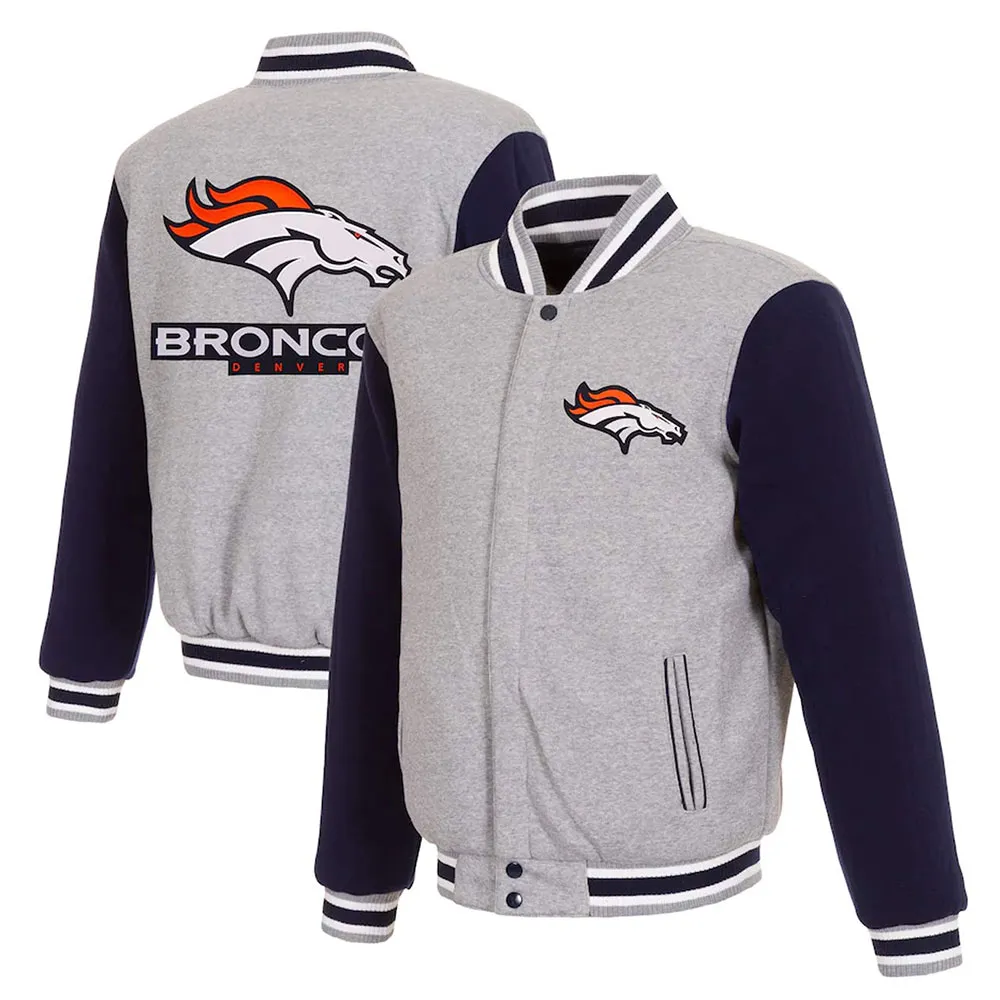Denver broncos gray and navy jacket