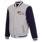 Denver Broncos Two Tone Gray/Navy Wool Jacket
