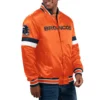 Denver broncos home game satin varsity jacket orange 1