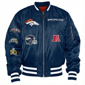 Denver broncos ma 1 bomber navy jacket