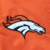 Denver broncos prime time full snap satin varsity jacket orange