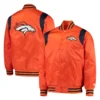 Denver broncos prime time full snap satin varsity jacket orange 3