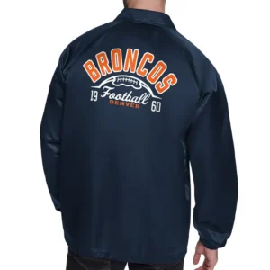 Denver broncos retro logo coaches navy jacket
