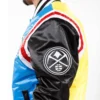 Denver nuggets color block satin jacket