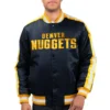 Denver nuggets offensive full snap navy satin jacket