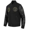 Denver nuggets pro standard black and gold varsity jacket 1