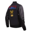 Denver nuggets pro standard chest mile high wool and leather varsity jacket 3