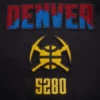 Denver nuggets pro standard chest mile high wool and leather varsity jacket 7