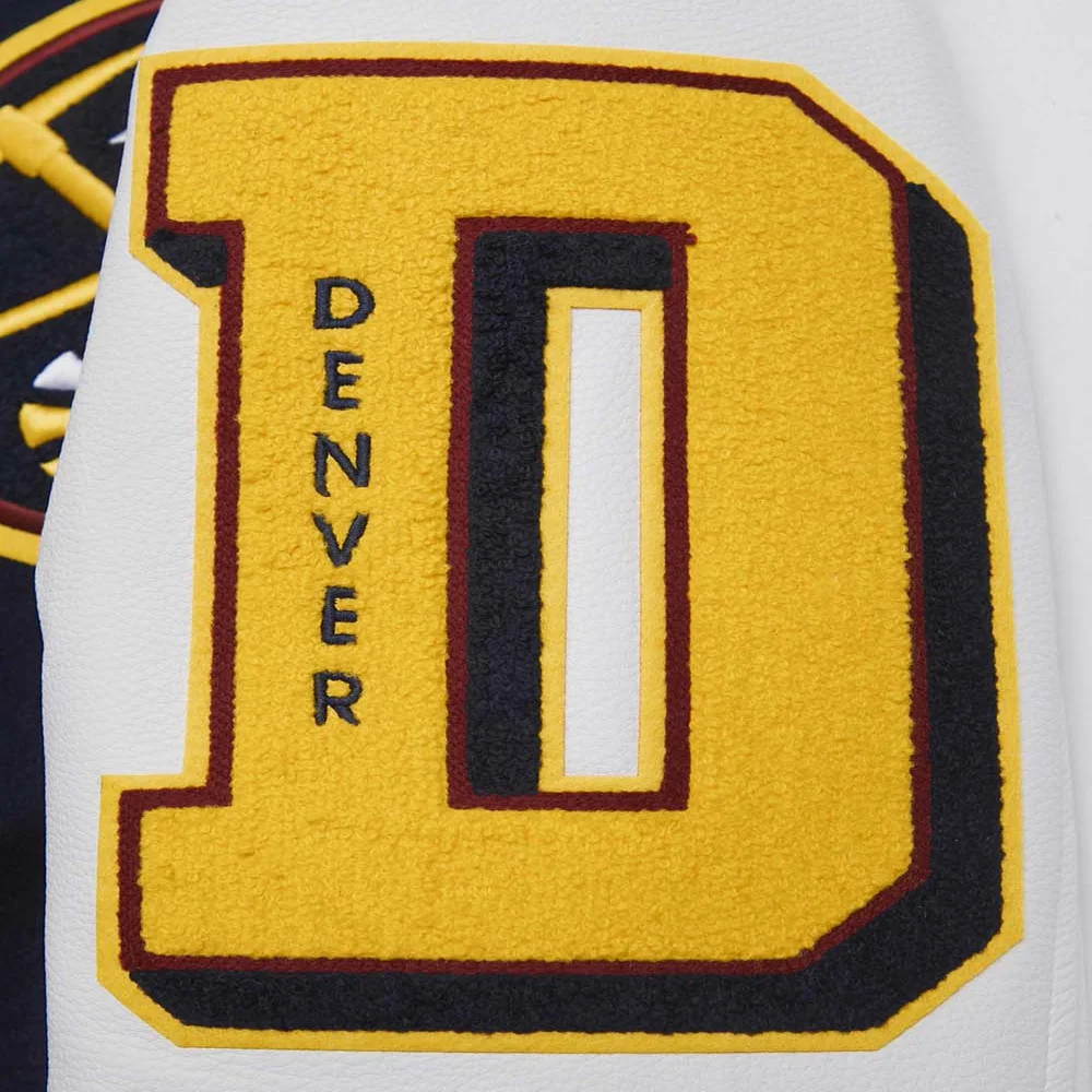 Denver nuggets pro standard mashup wool and leather varsity jacket 10