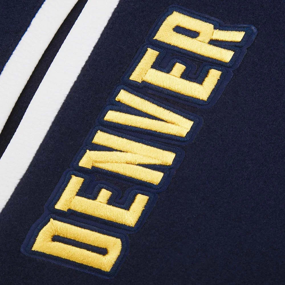Denver nuggets pro standard mashup wool and leather varsity jacket 6