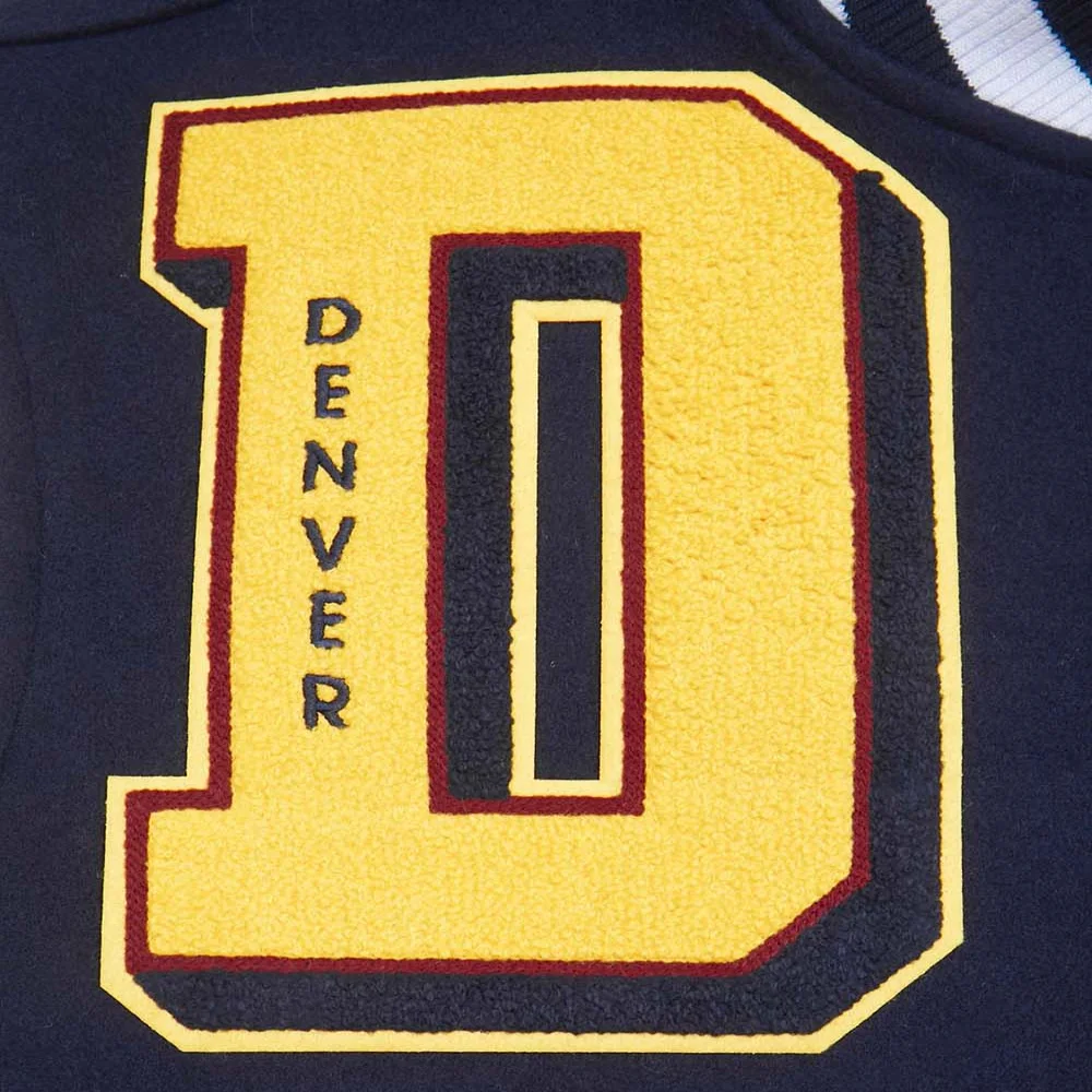 Denver nuggets pro standard mashup wool and leather varsity jacket 7