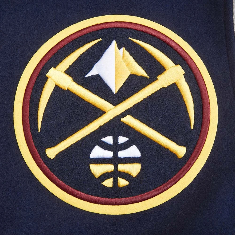 Denver nuggets pro standard mashup wool and leather varsity jacket 9