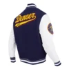 Denver nuggets pro standard script tail wool and leather varsity jacket 3