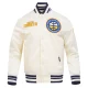 Denver nuggets retro classic cream rib satin jacket