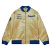 Denver nuggets team og 20 full zip satin varsity jacket gold 1