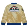Denver nuggets team og 20 full zip satin varsity jacket gold 2
