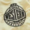 Denver nuggets team og 20 full zip satin varsity jacket gold 5
