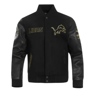 Detroit lions black gold jacket
