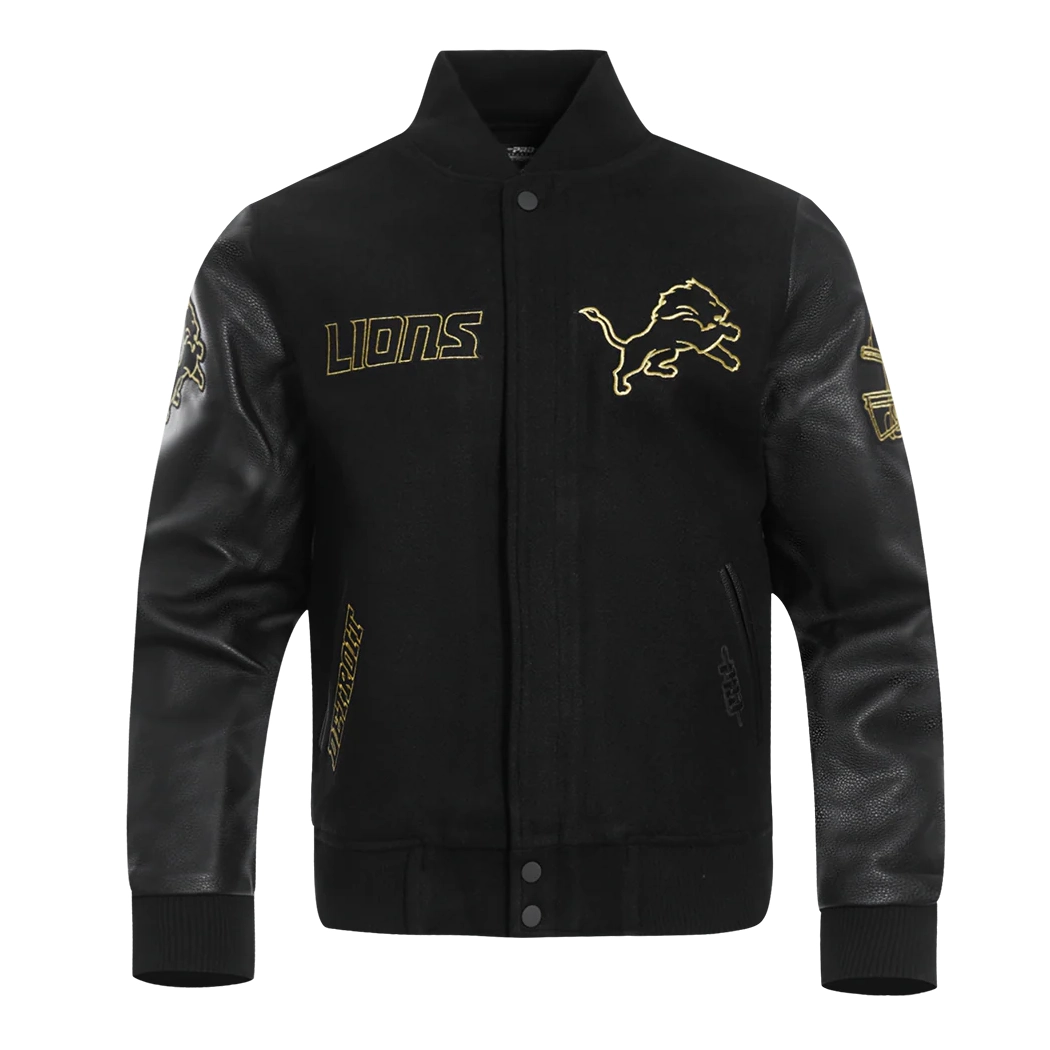 Detroit lions black gold jacket