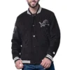 Detroit lions blackout corduroy jacket