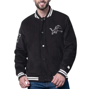 Detroit lions blackout corduroy jacket