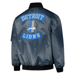 Detroit lions charcoal bomber full zip jacket