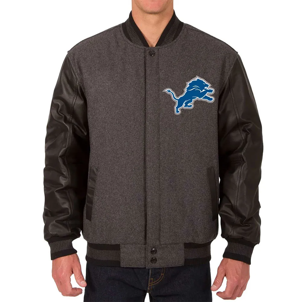 Detroit lions charcoal jacket